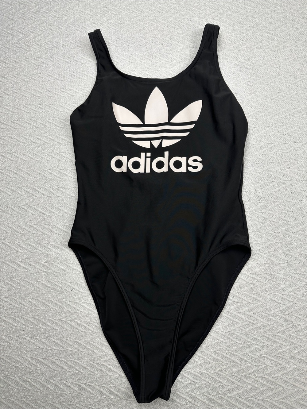 adidas Black Swimsuit with White Trefoil